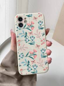 Ốp lưng điện thoại màu trắng ngà họa tiết hoa nhí, tương thích với iPhone 15 Pro Max, ốp mềm bảo vệ toàn diện. - Nhiều màu - Xem 1