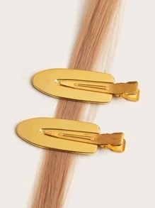 Kẹp tóc không dấu vết cho nữ, kẹp tóc mái lệch, kẹp 2 chiếc kẹp tóc trang điểm màu vàng, kẹp miệng vịt, mũ đội đầu, tóc, du lịch, sản phẩm tóc, dụng cụ làm tóc, đồ dùng cho tóc, thợ cắt tóc, phụ kiện cắt tóc, tiệm cắt tóc, thiết bị làm tóc - Vàng - Xem 2