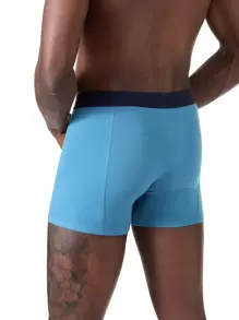 Hombres Calzoncillos boxer con estampado de letra - Azul menta - Ver 2