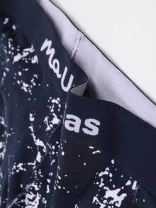 Hombres Calzoncillos boxer con estampado de letra - Azul Marino - Ver 4