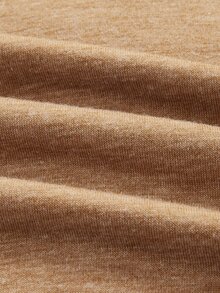 Manfinity Men Letter Graphic Mock Neck Tee - Brown - View 6