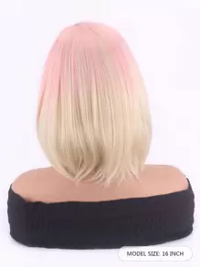 漸層中等直筒人造假髮 - 彩色 - 查看 2