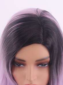 漸層長款卷人造假髮 - 彩色 - 查看 3