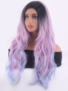 漸層長款卷人造假髮 - 彩色 - 查看 5