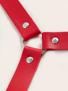 Phụ kiện đồ lót Plus Size Chuỗi Nhẫn màu trơn - Đỏ - Xem 4