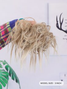 Updo de cabello corto rizado sintético - Multicolor - Ver 2