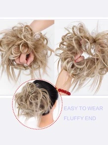 Updo de cabello corto rizado sintético - Multicolor - Ver 3