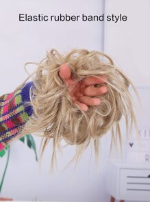 Updo de cabello corto rizado sintético - Multicolor - Ver 5