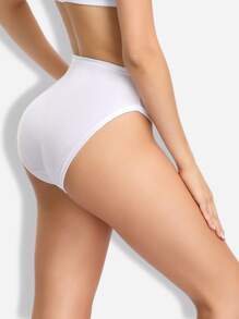 Conjunto de 3 piezas de bragas sólidas Deyllo - Blanco - Ver 2