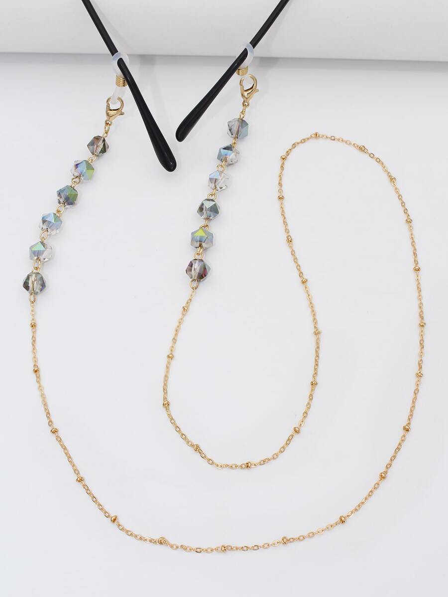 Cadena para gafas con diseño de cuenta - Dorado - Ver 1