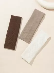 3pcs Solid Hair Band For back to school - Multicolor - View 1