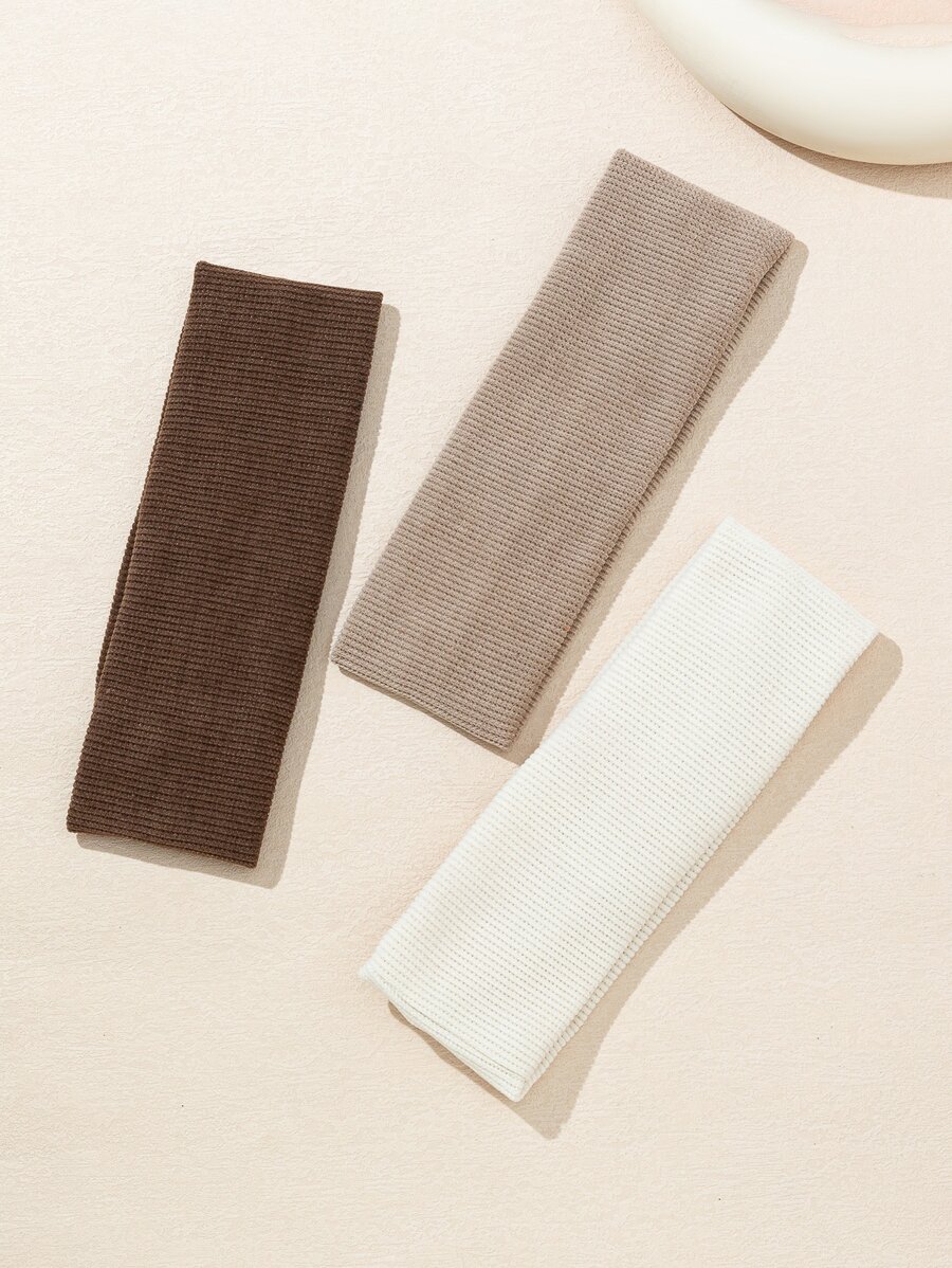 3pcs Solid Hair Band For back to school - Multicolor - View 1