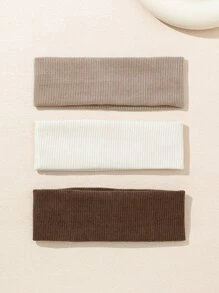 3pcs Solid Hair Band For back to school - Multicolor - View 2