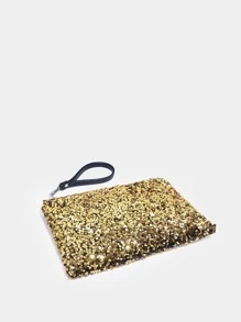 閃片袋閃爍耀眼,華麗典雅,精緻閃片裝飾方形袋子帶手提袋,晚宴包,派對手袋女生,女士,適用於派對,婚禮,舞會,晚宴/宴會,最佳女性禮物,與舞會裙,假日派對服裝,連衣裙等完美搭配 - 金色 - 查看 4