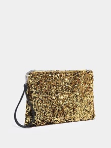 閃片袋閃爍耀眼,華麗典雅,精緻閃片裝飾方形袋子帶手提袋,晚宴包,派對手袋女生,女士,適用於派對,婚禮,舞會,晚宴/宴會,最佳女性禮物,與舞會裙,假日派對服裝,連衣裙等完美搭配 - 金色 - 查看 5