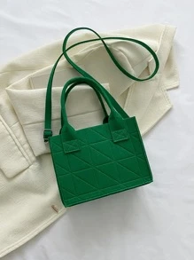 針腳細節方包 - 綠色 - 查看 5