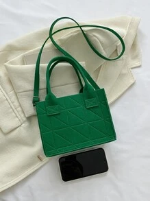 針腳細節方包 - 綠色 - 查看 7