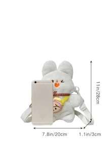 Chicas Bolsa creativa con diseño de conejo de peluche