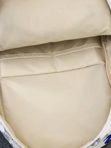 Kids Letter Embroidered Functional Backpack