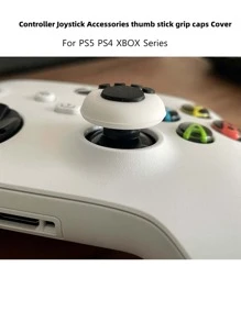 4pcs Paw Design Silicone Button Cover Compatible With PS4/PS5 - Black and White - View 3