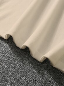 Manfinity 男士標語和人物圖案T恤 - 卡其色 - 查看 4