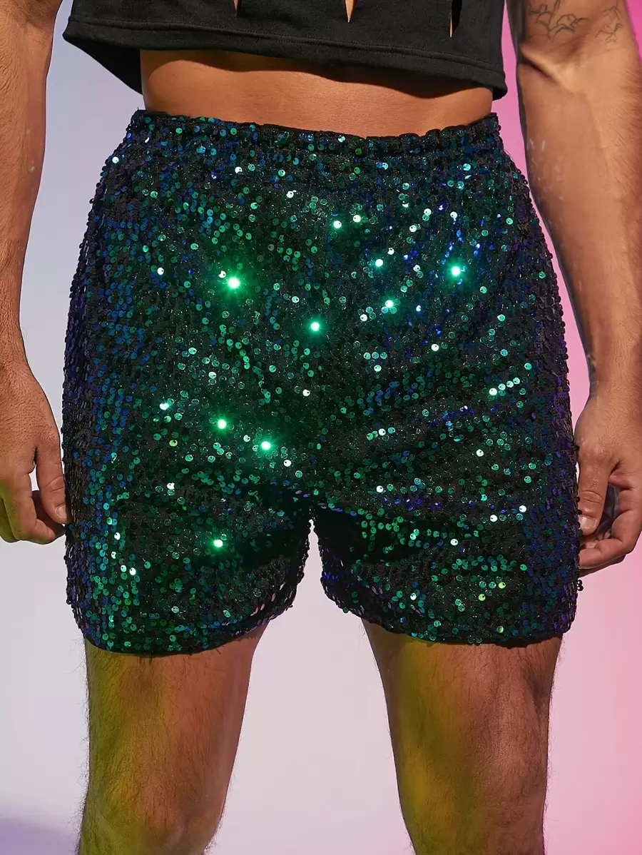 Manfinity RebelGame Men Sequin Shorts - Multicolor - View 1