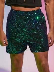Manfinity RebelGame Men Sequin Shorts - Multicolor - View 5