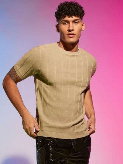 Manfinity Enkel Enkel Män stickade toppar