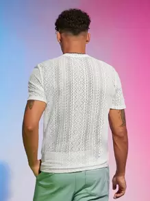 FeverCity Tops Nam màu trơn Giải trí - trắng - Xem 2