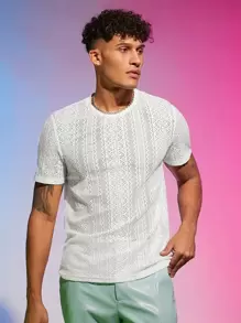 FeverCity Tops Nam màu trơn Giải trí - trắng - Xem 5