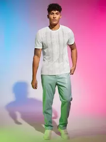 FeverCity Tops Nam màu trơn Giải trí - trắng - Xem 6