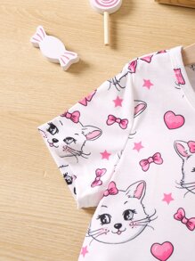 小女童卡通圖案T恤