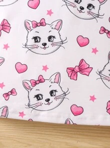 小女童卡通圖案T恤