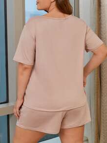 Conjunto de pijama con estampado de letra