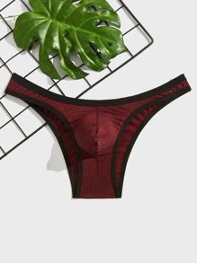 Hombres Tanga unido en contraste - Burdeos - Ver 1