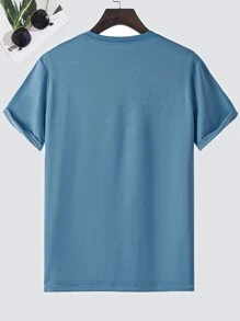 Manfinity Homme Hombres Camiseta con estampado de letra