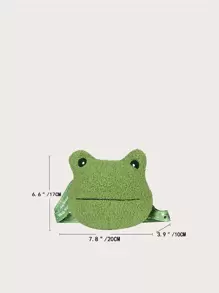 Frog Themed Fashion Daily Messenger Bag - Green - View 5