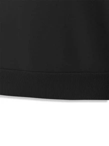 Manfinity Fitness Boyfriend Style Men Letter Graphic Sports Sweatshirt Boyfriend Style Men Sweatshirt - Black - View 3