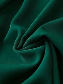 SHEIN LUNE Vestido camisero unicolor con botón delantero - Verde Oscuro - Ver 3