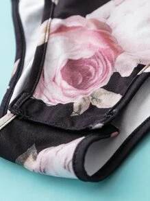 Calvaya Body con estampado floral ribete con fruncido