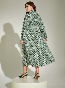 Modelyn Vestido camisero con estampado con cinturón - Multicolor - Ver 2