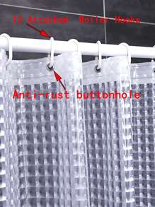 Clear Waterproof Shower Curtain - Clear - View 4