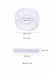 100入組透明一次性防水浴帽 - 無色 - 查看 2
