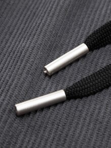 Manfinity Men Drawstring Waist Flap Pocket Side Trousers - Grey - View 6