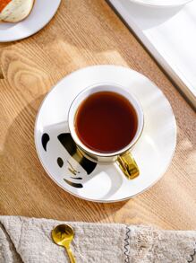 1入組熊貓圖案馬克和1入組盤子 - 彩色 - 查看 5