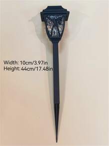 1pc Solar Powered Ground Insert Lawn Lamp, Outdoor Garden Lighting For Pathway, Yard, Patio - Yellow - View 4