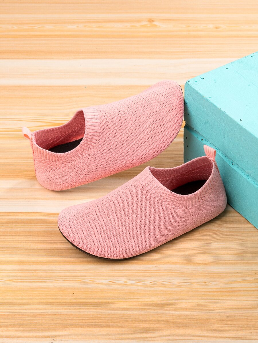 Giày thể thao trẻ em màu trơn - Hồng - Xem 1