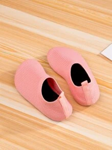 Giày thể thao trẻ em màu trơn - Hồng - Xem 2
