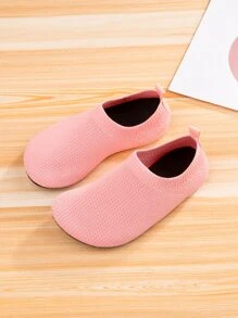 Giày thể thao trẻ em màu trơn - Hồng - Xem 4