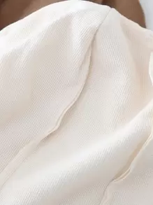 男士字母標籤裝飾隨性豆豆帽 - 白色 - 查看 4